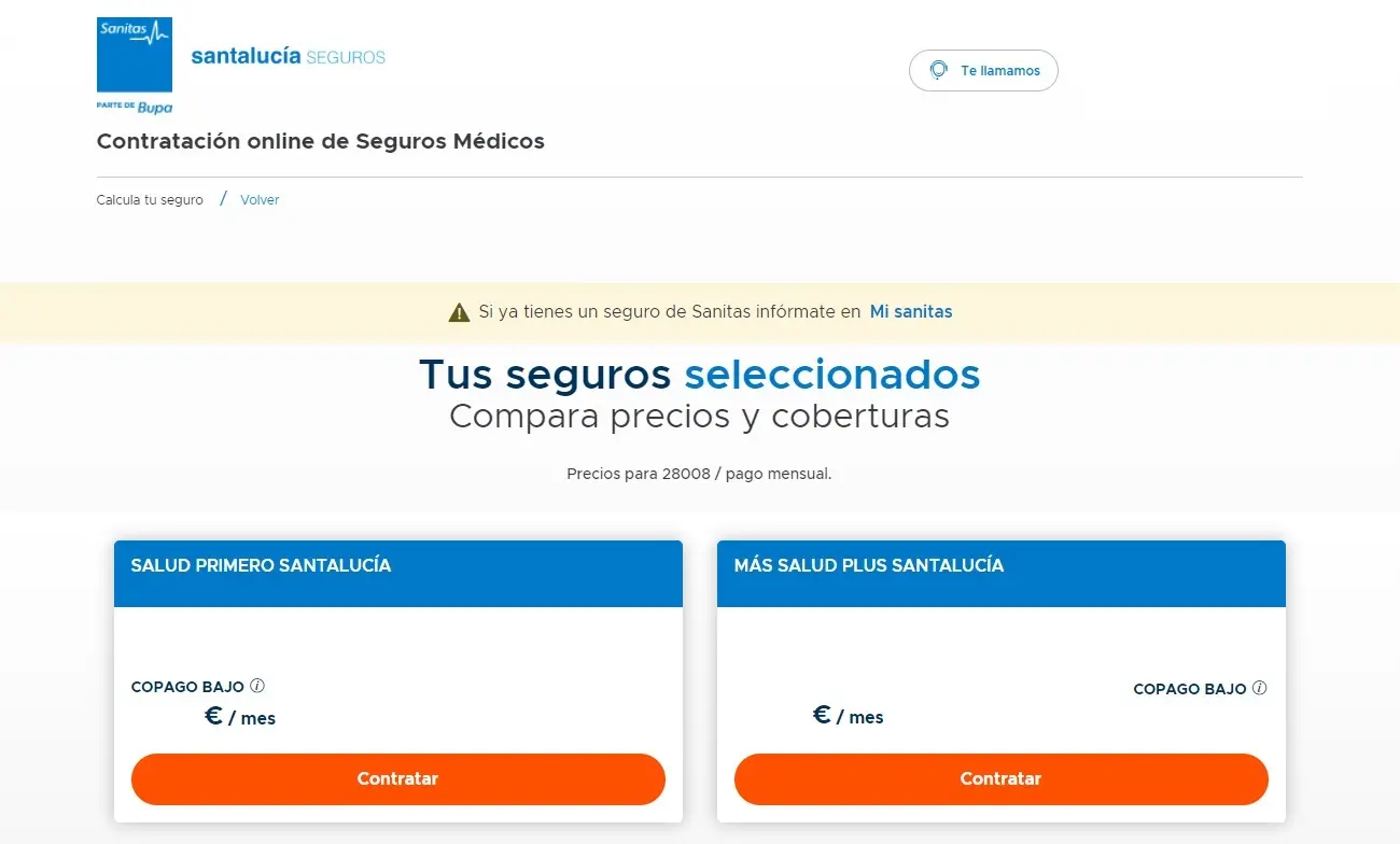 Contrata tu seguro de Salud Santalucía