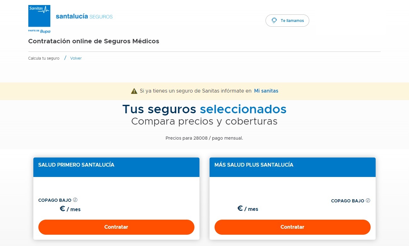 Seguros seleccionados