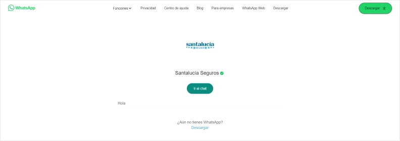 Descarga WhatsApp Santalucía